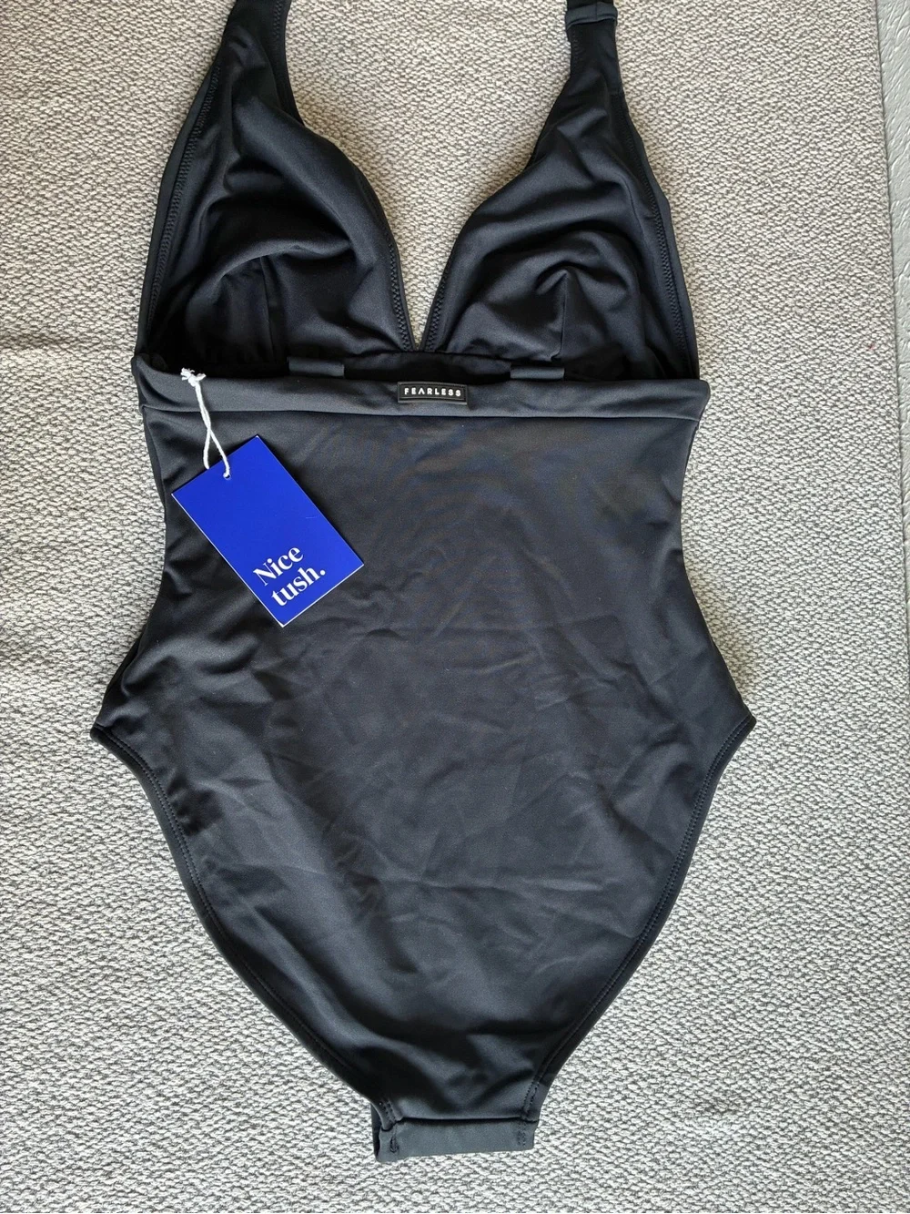 Fearless Australia All Day One Piece Swimsuit M NWT Matte Black Tummy Control.